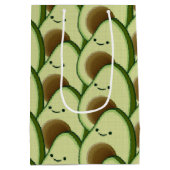 Schattigee Cartoon avocado decoratief Medium Cadeauzakje (Achterkant)