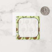 Schattigee Cartoon avocado patroon op maat Notitiekaartje (Voorkant / Achterkant in situ)