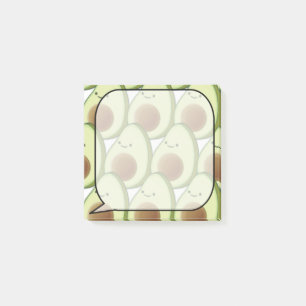 Schattigee Cartoon avocado patroon op maat Post-it® Notes