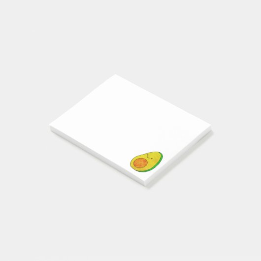 Schattigee Cartoon avocado Waterverf Post-it® Notes (Schuin)