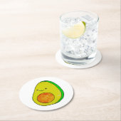 Schattigee Cartoon avocado Waterverf Ronde Kartonnen Onderzetter (Insitu)
