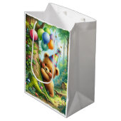 Schattigee Cartoon Baby Beer welp Verjaardag Medium Cadeauzakje (Voorkant Gekanteld)