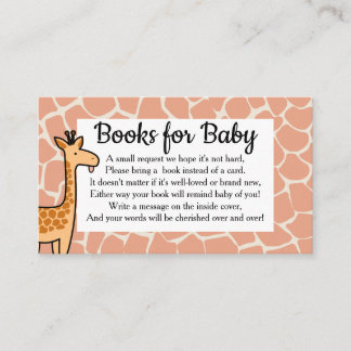 Schattigee Cartoon Baby Giraffe Boek Aanvraag Informatiekaartje