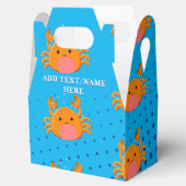 Schattigee Cartoon Baby Krab Blue Ocean Custom Nam Bedankdoosjes (Geopend)