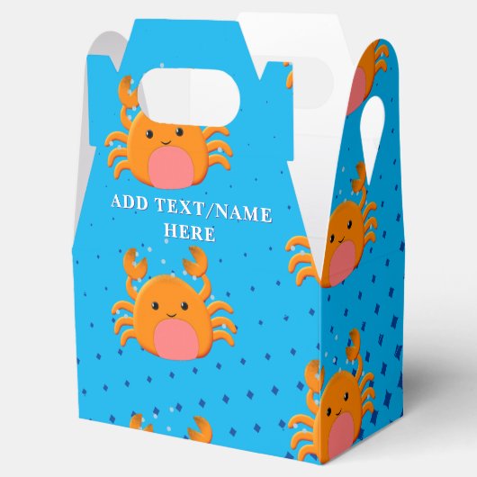 Schattigee Cartoon Baby Krab Blue Ocean Custom Nam Bedankdoosjes (Geopend)