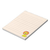 Schattigee Cartoon Baby Lion gevoerd Notitieblok (Linkerzijde)