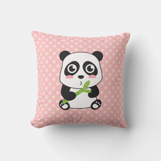Schattigee Cartoon Baby Panda Kussen (Voorkant)