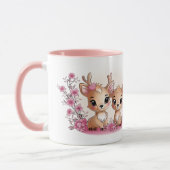 Schattigee Cartoon Bambi Lovers Hearts Valentijn's Mok (Links)
