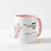 Schattigee Cartoon Bambi Lovers Hearts Valentijn's Mok (Voorkant rechts)