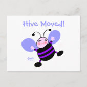Schattigee Cartoon Bee Woman's Moving Aankondiging (Voorkant)