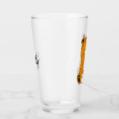 Schattigee cartoon beer decoratie glas (Rechts)