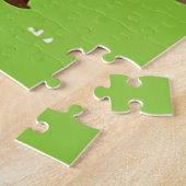 Schattigee Cartoon Beer in een magische bos scene Legpuzzel (Zijkant)