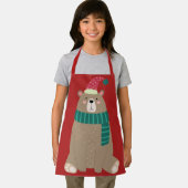 Schattigee Cartoon Beer in Woolly Scarf Christmas Schort (Insitu)