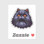 Schattigee Cartoon Beige Cat - Chubby en Happy Fel Sticker (Vel)