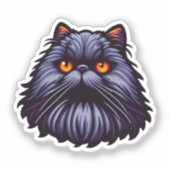Schattigee Cartoon Beige Cat - Chubby en Happy Fel Sticker (Voorkant)