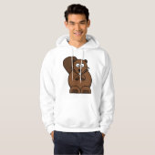 Schattigee Cartoon Bever Funny Woodland Animal Hoodie (Voorkant volledig)