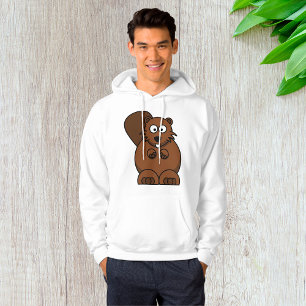 Schattigee Cartoon Bever Funny Woodland Animal Hoodie