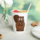Schattigee Cartoon Bever Funny Woodland Animal Papieren Bekers