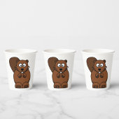 Schattigee Cartoon Bever Funny Woodland Animal Papieren Bekers