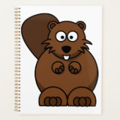 Schattigee Cartoon Bever Funny Woodland Animal Planner (Voorkant)