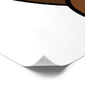 Schattigee Cartoon Bever Funny Woodland Animal Poster (Hoek)