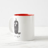 Schattigee Cartoon Blackbird 2-tone Coffee Mok (Voorkant links)