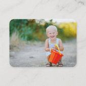 Schattigee Cartoon Blauwe Walvis Kind Profiel Foto Visitekaartje (Achterkant)