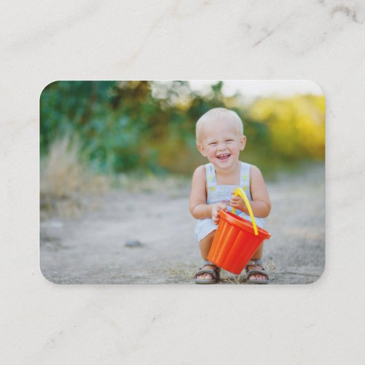 Schattigee Cartoon Blauwe Walvis Kind Profiel Foto Visitekaartje (Achterkant)