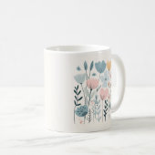 Schattigee Cartoon Bloemen Waterverf Bloemen Hand  Koffiemok (Voorkant rechts)