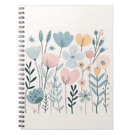 Schattigee Cartoon Bloemen Waterverf Bloemen Hand  Notitieboek