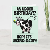 Schattigee Cartoon Boerderij Koe Happy Birthday Kaart (Voorkant)