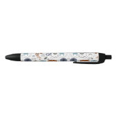 Schattigee cartoon bosdieren patroon monogram zwarte inkt pen (Bodem)