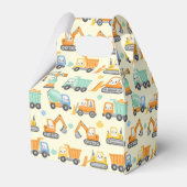 Schattigee Cartoon Bouwvoertuigen Bedankdoosjes (Achterkant)