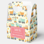 Schattigee Cartoon Bouwvoertuigen Bedankdoosjes (Geopend)
