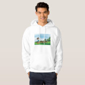 Schattigee Cartoon Boy Golfen Fun Golf Lover Desig Hoodie (Voorkant volledig)