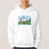 Schattigee Cartoon Boy Golfen Fun Golf Lover Desig Hoodie (Voorkant)