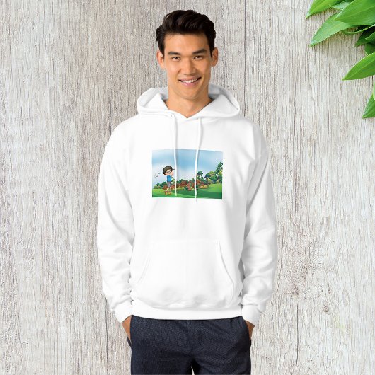 Schattigee Cartoon Boy Golfen Fun Golf Lover Desig Hoodie