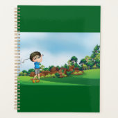 Schattigee Cartoon Boy Golfen Fun Golf Lover Desig Planner (Voorkant)