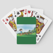 Schattigee Cartoon Boy Golfen Fun Golf Lover Desig Pokerkaarten (Achterkant)