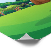 Schattigee Cartoon Boy Golfen Fun Golf Lover Desig Poster (Hoek)