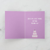 Schattigee cartoon Bruid & Bruidegom Trouwkaart Kaart (Binnen)