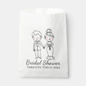 Schattigee Cartoon bruid bruidegom Vrijgezellenfee Bedankzakje (Voorkant)