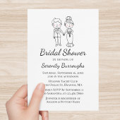 Schattigee Cartoon bruid bruidegom zwart Vrijgezel Kaart