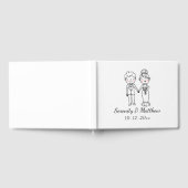 Schattigee Cartoon bruid bruidegom zwart wit bruil Gastenboek (Volledig)