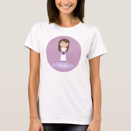 Schattigee cartoon Bruid T-shirt (Voorkant)