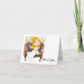 Schattigee Cartoon Bruid Vrijgezellenfeest Dank u Bedankkaart (Voorkant)