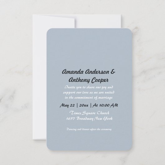 Schattigee cartoon bruiloft paar kaart (Achterkant)