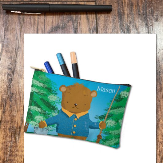 Schattigee Cartoon Bruin Beer Kind Pencil Pouch Etui