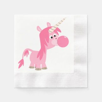 Schattigee Cartoon Bubble Gum Eenhoorn Papieren se Servet
