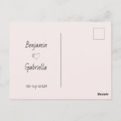 Schattigee Cartoon Bulldog liefhebbers Hart Valent Briefkaart (Achterkant)